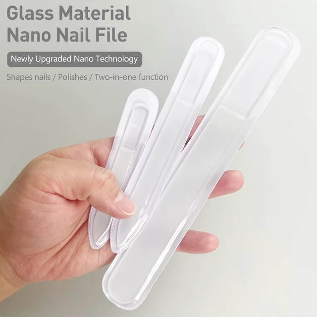 Alt view image 5 of 7 - Professional 3-Piece Czech Glass Nail File Set - Handmade, Tempered Glass Files - Double-Sided, Washable, Etched for Natural Nails, Ideal Present Set