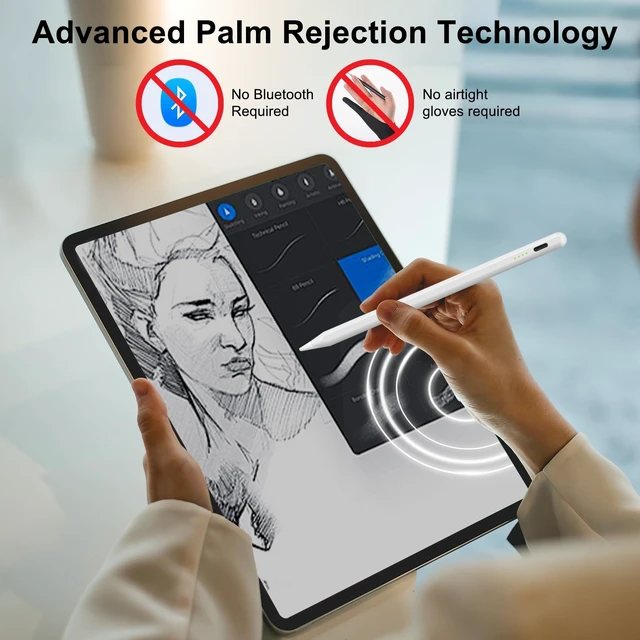 Alt view image 7 of 7 - Stylus Pen for Ipad Pencil (2018-2025) - 2X Fast Charge Compatible with Apple Pencil Pro 13/12.9/11/M4, iPad 11/10/9/8/7/6/th Gen, Air 7/6/5/4/3/M3/M2, Mini7/6/5th, White
