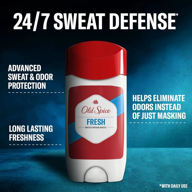 Alt view image 4 of 6 - Old Spice Antiperspirant Deodorant For Men, High Endurance, 24/7 Sweat Defense & Odor Protection, 24/7 Freshness & Lasting Scent, Fresh Scent, 3.3 oz