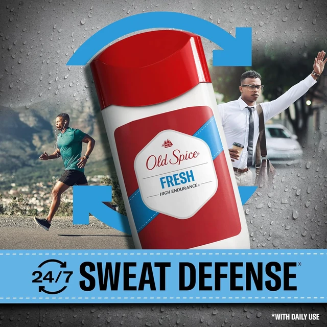 Alt view image 5 of 6 - Old Spice Antiperspirant Deodorant For Men, High Endurance, 24/7 Sweat Defense & Odor Protection, 24/7 Freshness & Lasting Scent, Fresh Scent, 3.3 oz