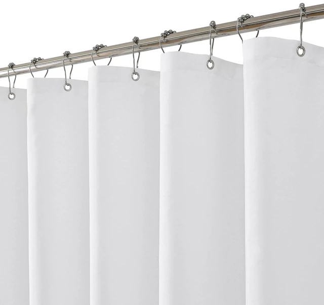 Main image of eachope Waterproof Fabric Shower Curtain Liner,72x72 Inch White,1 Pack