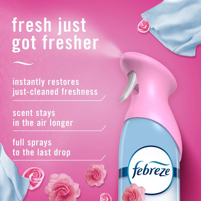 Alt view image 5 of 6 - Febreze Air Mist, Air Freshener Spray, Odor Fighting Room Spray, Deodorizer for Home Bathroom Kitchen Office Apartment Dorm Room Classroom, Downy April Fresh Scent, 8.1oz (Pack of 2)