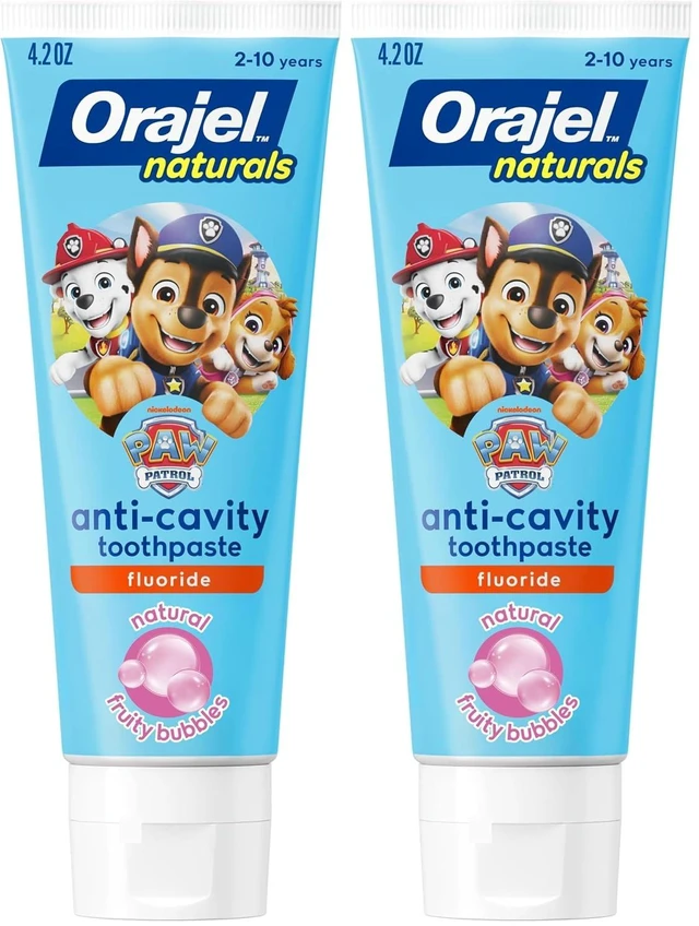 Main image of Orajel Toothpaste, Fruity Bubble Flavor, Fluoride | Kids | Paw Patrol | Anti-Cavity | 4.2oz Pack of 2