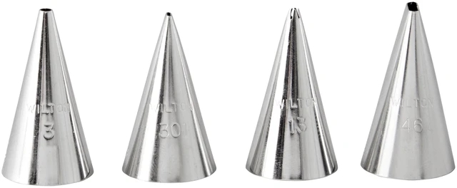 Main image of Wilton 4-Piece Stainless Steel Writing Tip Set for Cakes and Cookies