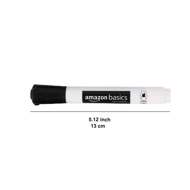 Alt view image 2 of 6 - Amazon Basics Dry Erase Whiteboard Markers, Chisel Tip, Low-Odor, Assorted Colors, 12-Pack, Erase Easily