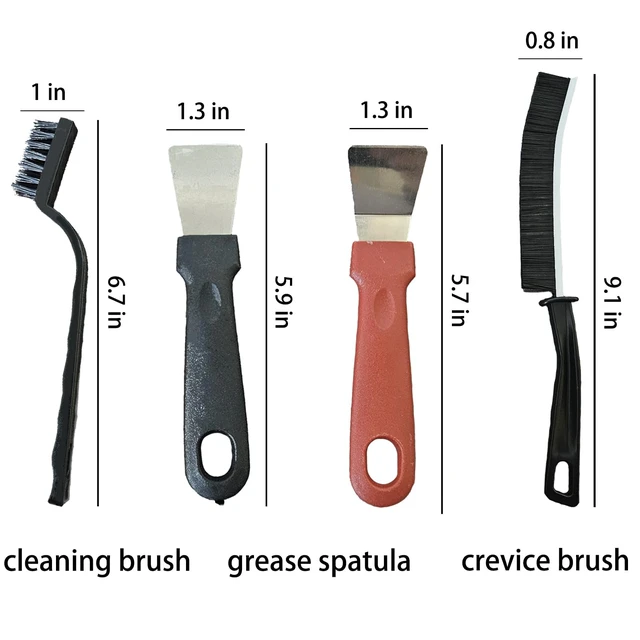 Alt view image 4 of 6 - 7-Piece Multi-Purpose Crevice Cleaning Brush for Kitchen Grease, Bathroom Crevices, Window Gutters, Tiles and Faucets