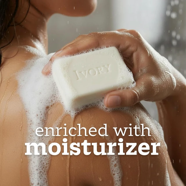 Alt view image 5 of 6 - Ivory Gentle Bar Soap, 99.44% Pure Formula, Plant-Based, Free of Heavy Perfumes, Parabens & Phthalates, For All Skin Types, Original Scent, 3.17oz (10Count)