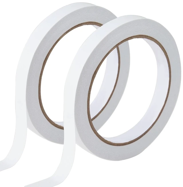 Main image of 1/4" 2 Rolls Double Sided Adhesive Tape 6mm for Arts, Crafts, DIY, Photography, Scrapbooking, Card Making, Gift Wrapping, Office & School Supplies