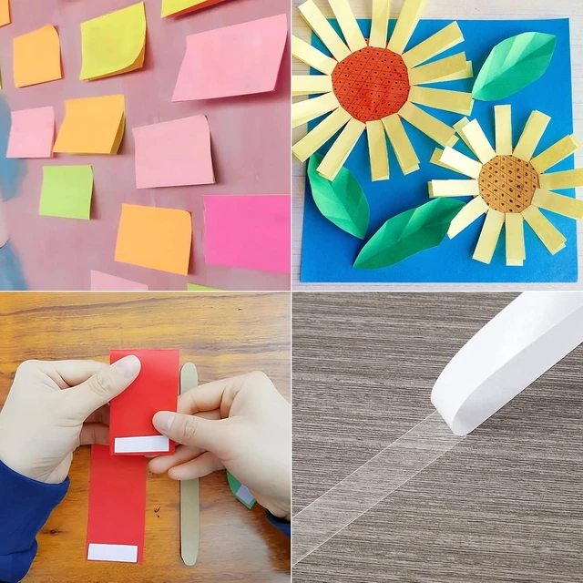 Alt view image 4 of 6 - 1/4" 2 Rolls Double Sided Adhesive Tape 6mm for Arts, Crafts, DIY, Photography, Scrapbooking, Card Making, Gift Wrapping, Office & School Supplies