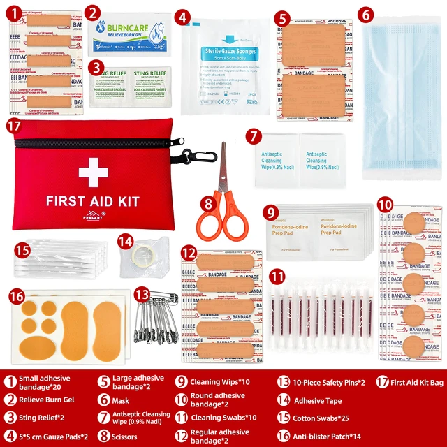 Alt view image 5 of 7 - 152-Piece Mini Travel Size First Aid Kit, TSA Approved for Home, Car, Camping, Hiking, Truck, Sports, Office, Backpack