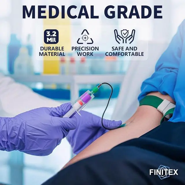 Alt view image 4 of 7 - Nitrile Disposable Medical Exam Latex-free 100/1000PCS Chemo Food Gloves | Latex-free,Powder-Free,Medical Grade,Chemo Chemotherapy,Food Grade,Examination,Food Glove,Cleaning,Examination