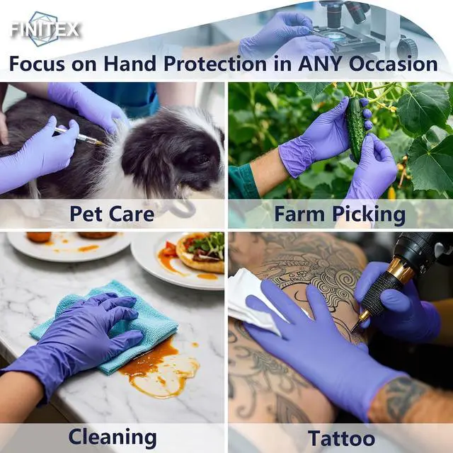 Alt view image 7 of 7 - Nitrile Disposable Medical Exam Latex-free 100/1000PCS Chemo Food Gloves | Latex-free,Powder-Free,Medical Grade,Chemo Chemotherapy,Food Grade,Examination,Food Glove,Cleaning,Examination