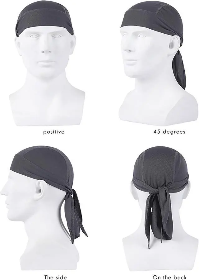 Alt view image 5 of 7 - Sweat Wicking Doo Rag - Breathable Cooling Liner for Men and Women