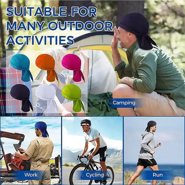 Alt view image 6 of 7 - Sweat Wicking Doo Rag - Breathable Cooling Liner for Men and Women