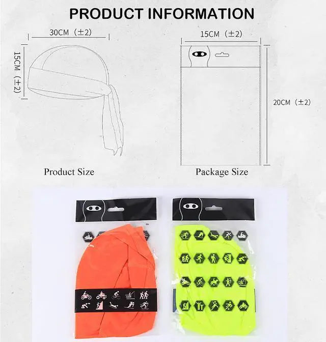 Alt view image 7 of 7 - Sweat Wicking Doo Rag - Breathable Cooling Liner for Men and Women