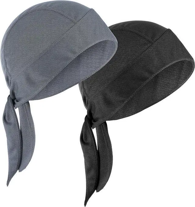 Main image of 2Pcs Doo Rags for Men, Soft Head Wraps for Men, Cooling Helmet Liner Breathable Cooling Do Rag Beanie Cap Hat