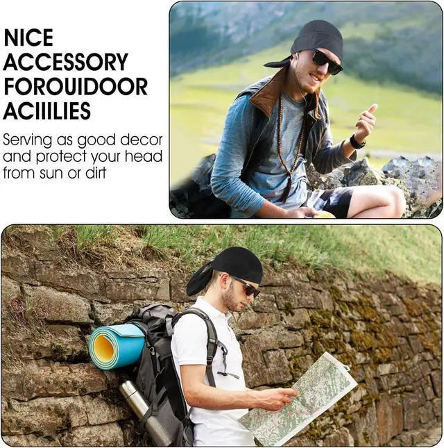 Alt view image 5 of 7 - 2Pcs Doo Rags for Men, Soft Head Wraps for Men, Cooling Helmet Liner Breathable Cooling Do Rag Beanie Cap Hat