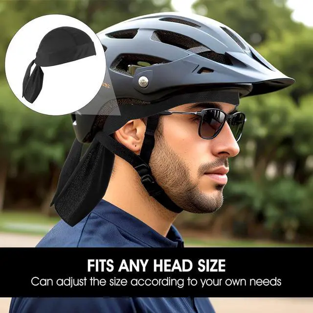 Alt view image 6 of 7 - 2Pcs Doo Rags for Men, Soft Head Wraps for Men, Cooling Helmet Liner Breathable Cooling Do Rag Beanie Cap Hat