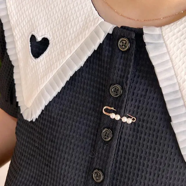 Alt view image 6 of 6 - 36 Pieces Crystal Pearl Brooch Safety Pins Pant Waist Tightener Pins Button Pins for Clothes Sweater Shawl Collar Dress Cardigan Shirt Jeans Decoration Accessories for Women Girls