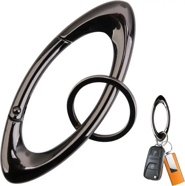 Main image of Star Carabiner Keychain, Y2K-Inspired Shiny Black Star Shaped Carabiner for Men and Women
