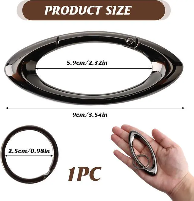 Alt view image 2 of 6 - Star Carabiner Keychain, Y2K-Inspired Shiny Black Star Shaped Carabiner for Men and Women