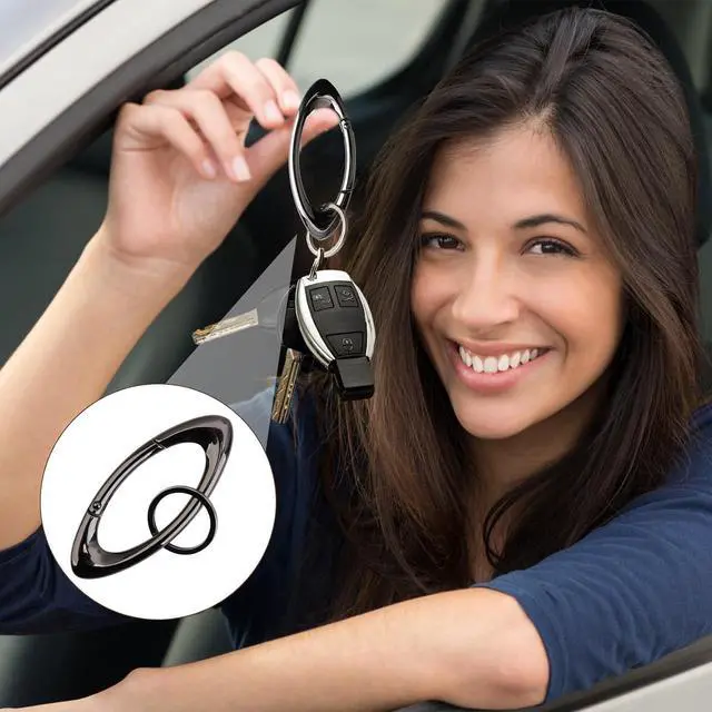 Alt view image 5 of 6 - Star Carabiner Keychain, Y2K-Inspired Shiny Black Star Shaped Carabiner for Men and Women