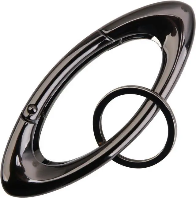 Alt view image 6 of 6 - Star Carabiner Keychain, Y2K-Inspired Shiny Black Star Shaped Carabiner for Men and Women