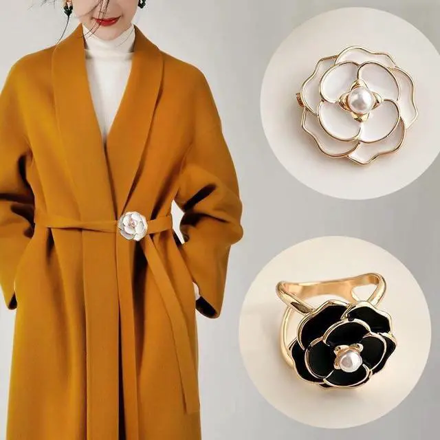 Alt view image 3 of 7 - Pearl Brooch Pearl Scarf Brooch Sweater Shawl Waist Pants Extender Safety Pins Clip Double Faux Pearl Rhinestones Collar Brooches Dress skirt waist Scarf ClipPerfect for DIY Decoration and Design