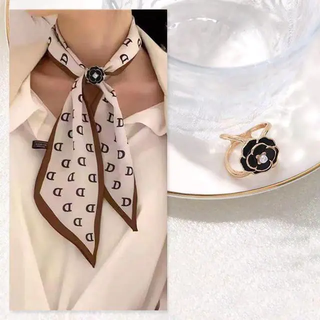 Alt view image 7 of 7 - Pearl Brooch Pearl Scarf Brooch Sweater Shawl Waist Pants Extender Safety Pins Clip Double Faux Pearl Rhinestones Collar Brooches Dress skirt waist Scarf ClipPerfect for DIY Decoration and Design