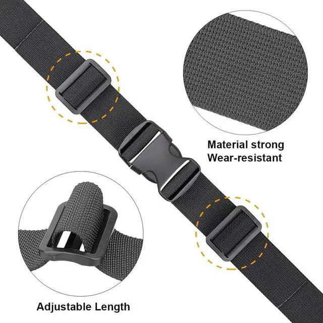 Alt view image 3 of 5 - MAGARROW 2" Utility Luggage Straps with Buckle Adjustable, 4-Pack (Black, 2 in x 3.2 ft)