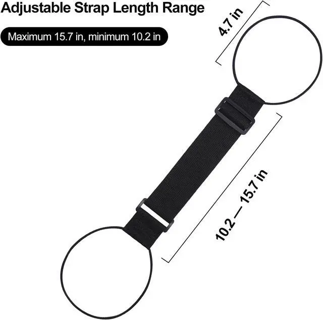 Alt view image 2 of 5 - 2 PCS Luggage Straps for Suitcase, Luggage Connector Straps,Multi-Functional Adjustable Durable Elastic Straps (Black)