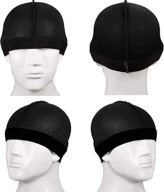 Alt view image 5 of 7 - Geyoga 4 Pcs Kids Satin Wave Caps Elastic