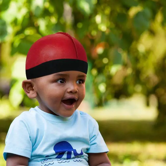 Alt view image 7 of 7 - Geyoga 4 Pcs Kids Satin Wave Caps Elastic