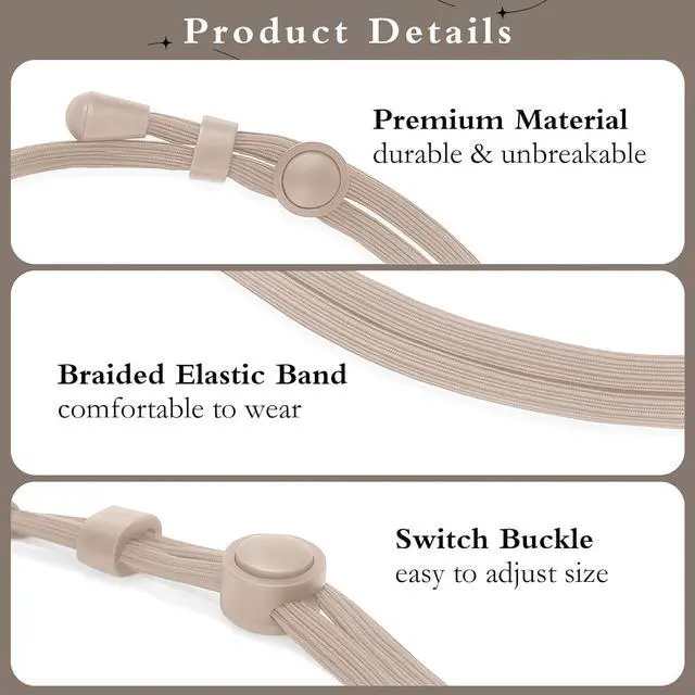 Alt view image 2 of 6 - WHIPPY 2Pack Tuck Band Tool for Women Elastic Stretch Belts Tucking Shirts Sweater Cropping Belt Adjustable Crop Band for Top