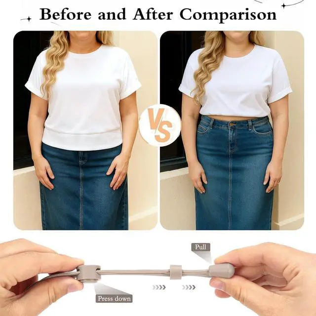 Alt view image 6 of 6 - WHIPPY 2Pack Tuck Band Tool for Women Elastic Stretch Belts Tucking Shirts Sweater Cropping Belt Adjustable Crop Band for Top