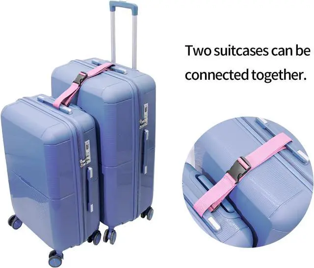 Alt view image 4 of 7 - Luggage Straps 2-80Pink
