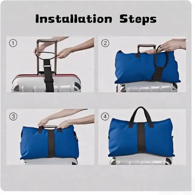 Alt view image 7 of 7 - 4 Pack Luggage Straps Suitcase Adjustable Elastic Belt