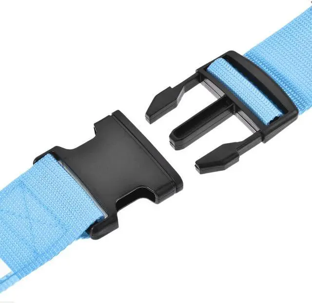 Alt view image 4 of 7 - uxcell Luggage Straps Suitcase Belts 2x78 2Mx5cm Sky Blue 2Pcs | Adjustable PP Travel Bag Packing Accessories with Buckle Label