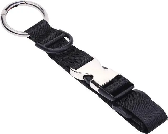 Main image of Wisdompro Jacket Gripper Strap for Travel, Nylon Add a Bag Luggage Straps | Baggage Suitcase Belts Travel Accessories with Hook and D-Ring - Make Your Hands Free, Easy to Carry Your Extra Bags