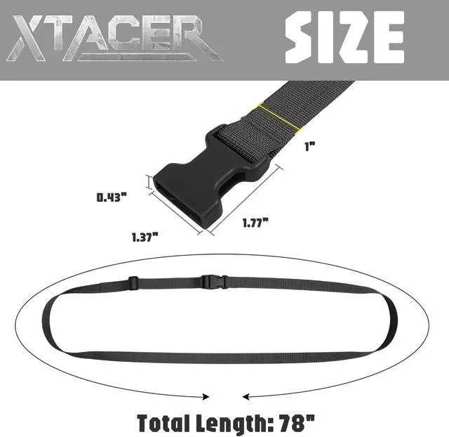 Alt view image 4 of 7 - XTACER Backpack Accessory Strap Luggage Straps (Black - Release Buckle Straps (4-Pack))