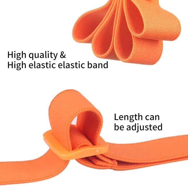 Alt view image 2 of 6 - Luggage Straps Bag Bungees add a Bag, Luggage Bungee for suitcases Elastic Strap Belt- 2 Pack (Orange-2)