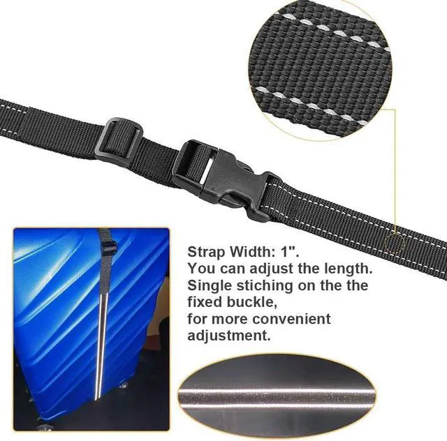 Alt view image 4 of 5 - MAGARROW 1" Backpack Strap Buckle Packing Straps Adjustable 1-Inch Belt Outdoor, Pack of 4