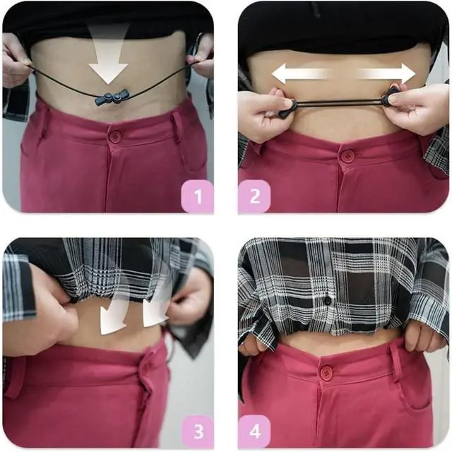 Alt view image 2 of 5 - Adjustable Band, Crop Tool for Sweater & Shirt, Belly Leaking Elastic Band