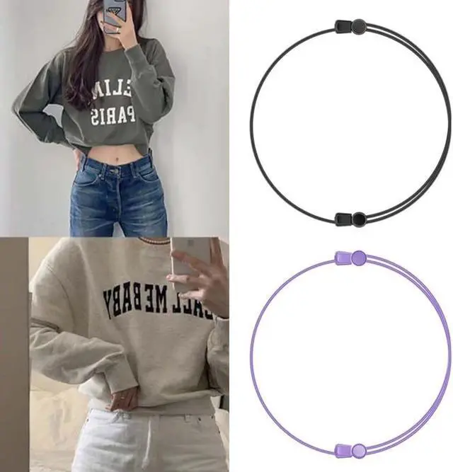 Alt view image 3 of 5 - Adjustable Band, Crop Tool for Sweater & Shirt, Belly Leaking Elastic Band