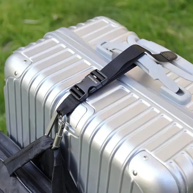 Alt view image 2 of 7 - Luggage Straps, Add a Bag Luggage Strap Jacket Gripper, Luggage Straps Carry-on Baggage Suitcase Straps Belts Travel Accessories (Black, Hook x 1)