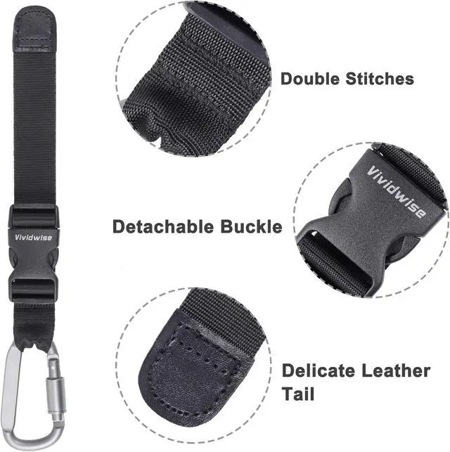 Alt view image 6 of 7 - Luggage Straps, Add a Bag Luggage Strap Jacket Gripper, Luggage Straps Carry-on Baggage Suitcase Straps Belts Travel Accessories (Black, Hook x 1)