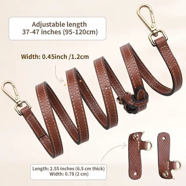Alt view image 3 of 6 - Bag Shoulder Strap, Adjustable Purse Strap Crossbody Replacement for Mini Longchamp Le Pliage