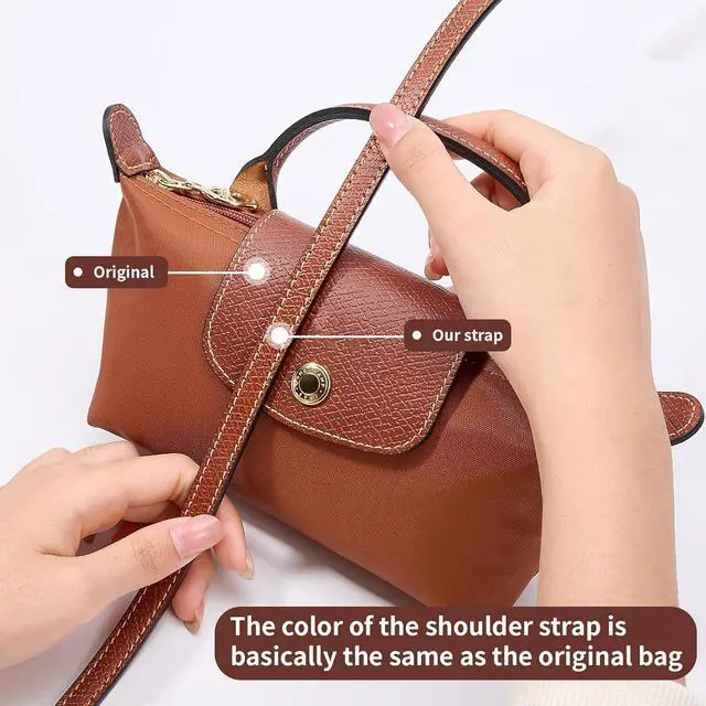 Alt view image 4 of 6 - Bag Shoulder Strap, Adjustable Purse Strap Crossbody Replacement for Mini Longchamp Le Pliage