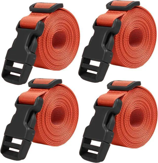 Main image of XTACER 1 Inch Molle Backpack Accessory Strap Luggage Straps Cover Strap Sleeping Bag Strap with Buckle (Orange, 60)
