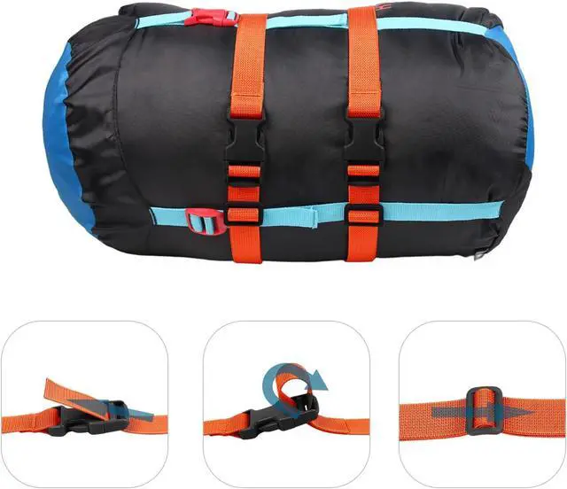 Alt view image 7 of 7 - XTACER 1 Inch Molle Backpack Accessory Strap Luggage Straps Cover Strap Sleeping Bag Strap with Buckle (Orange, 60)